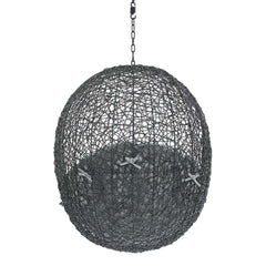 Hide Gray Sunbrella Fabric Swing Outdoor Patio Lounge Chair Without Stand - Ornate Home