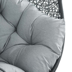 Hide Gray Sunbrella Fabric Swing Outdoor Patio Lounge Chair Without Stand - Ornate Home