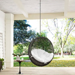 Hide Gray/White Outdoor Patio Swing Chair Without Stand - Ornate Home