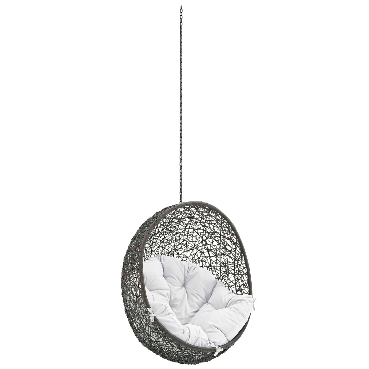 Hide Gray/White Outdoor Patio Swing Chair Without Stand - Ornate Home