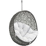 Hide Gray/White Outdoor Patio Swing Chair Without Stand - Ornate Home