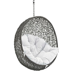 Hide Gray/White Outdoor Patio Swing Chair Without Stand - Ornate Home