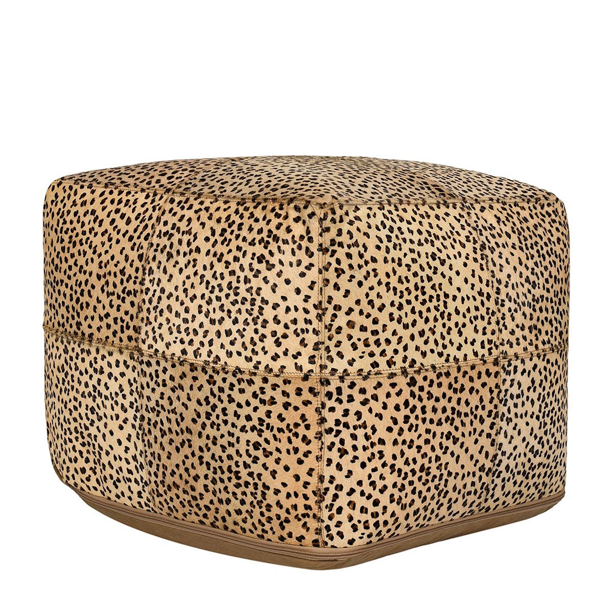 Hide Multicolor Pouf - Ornate Home