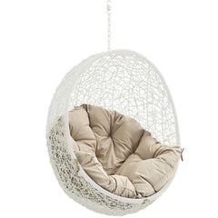 Hide White/Beige Outdoor Patio Swing Chair Without Stand - Ornate Home