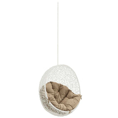 Hide White/Mocha Outdoor Patio Swing Chair Without Stand - Ornate Home