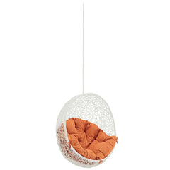 Hide White/Orange Outdoor Patio Swing Chair Without Stand - Ornate Home