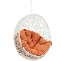 Hide White/Orange Outdoor Patio Swing Chair Without Stand - Ornate Home