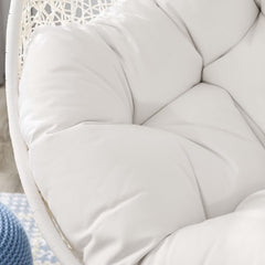 Hide White Outdoor Patio Sunbrella Swing Chair With Stand - Ornate Home
