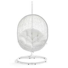 Hide White Outdoor Patio Swing Chair With Stand - Ornate Home