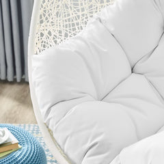Hide White Outdoor Patio Swing Chair With Stand - Ornate Home