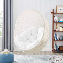 Hide White Outdoor Patio Swing Chair With Stand - Ornate Home