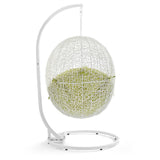 Hide White/Peridot Outdoor Patio Swing Chair With Stand - Ornate Home