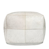 Hide White Pouf - Ornate Home