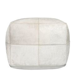 Hide White Pouf - Ornate Home