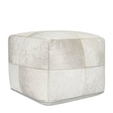 Hide White Pouf - Ornate Home