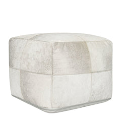 Hide White Pouf - Ornate Home