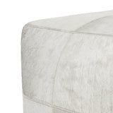 Hide White Pouf - Ornate Home