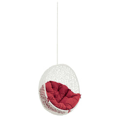 Hide White/Red Outdoor Patio Swing Chair Without Stand - Ornate Home