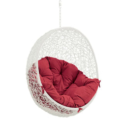 Hide White/Red Outdoor Patio Swing Chair Without Stand - Ornate Home