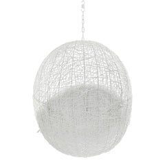 Hide White Sunbrella Fabric Swing Outdoor Patio Lounge Chair Without Stand - Ornate Home