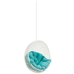 Hide White/Turquoise Outdoor Patio Swing Chair Without Stand - Ornate Home