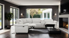 Hieronimus Light Gray Power Sectional - Ornate Home