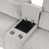 Hieronimus Light Gray Power Sectional - Ornate Home