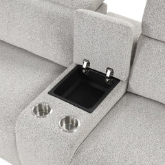 Hieronimus Light Gray Power Sectional - Ornate Home