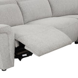 Hieronimus Light Gray Power Sectional - Ornate Home