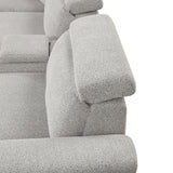 Hieronimus Light Gray Power Sectional - Ornate Home