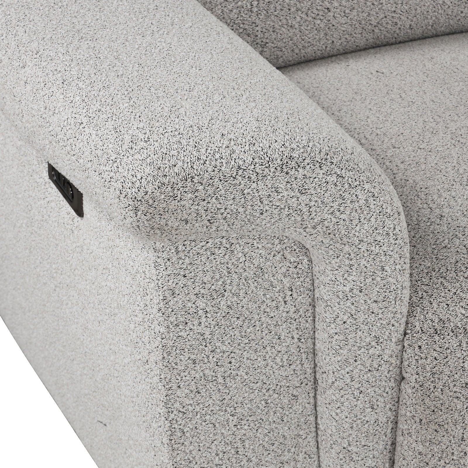 Hieronimus Light Gray Power Sectional - Ornate Home