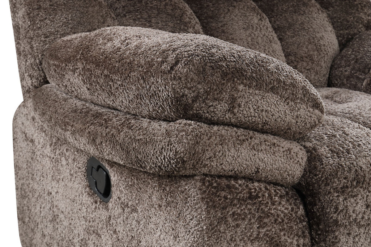 Hieronymus Dark Brown Manual Sofa - Ornate Home