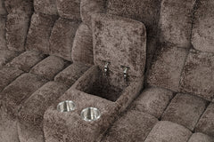 Hieronymus Dark Brown Power Sectional - Ornate Home