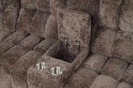 Hieronymus Dark Brown Power Sectional - Ornate Home