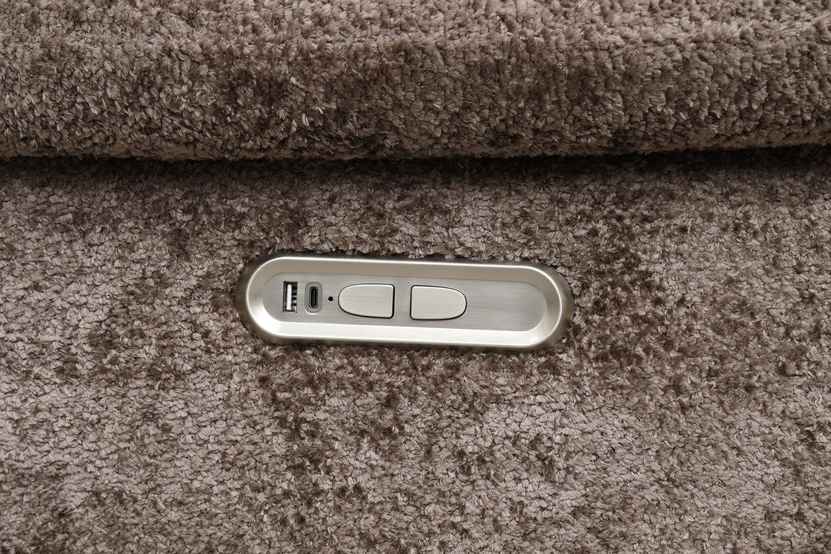 Hieronymus Dark Brown Power Sectional - Ornate Home