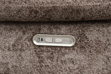 Hieronymus Dark Brown Power Sectional - Ornate Home