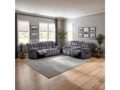Hieronymus Dark Gray Manual Sofa & Loveseat - Ornate Home