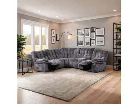Hieronymus Dark Gray Power Sectional - Ornate Home