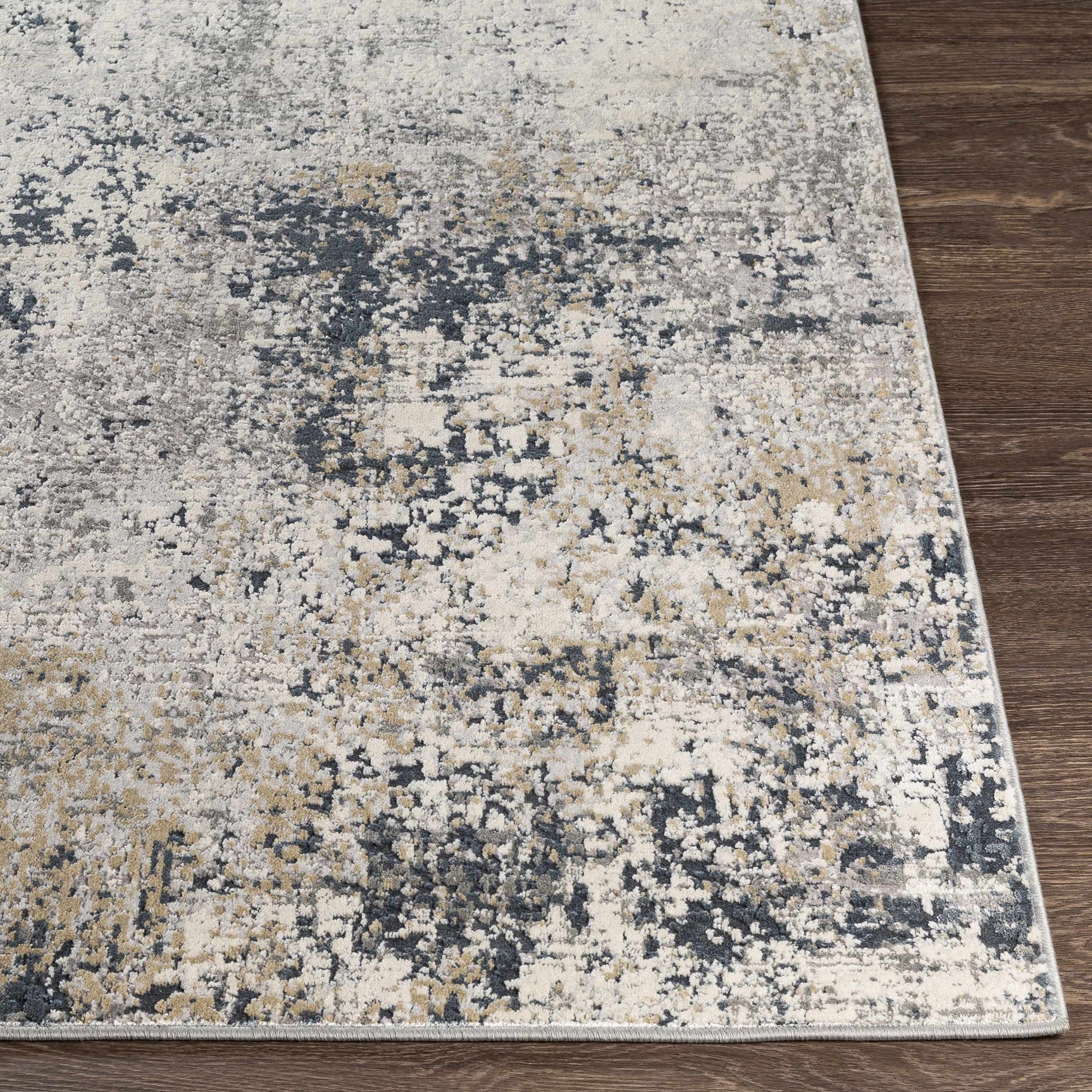 Higden Abstract Denim Blue Rug - Ornate Home