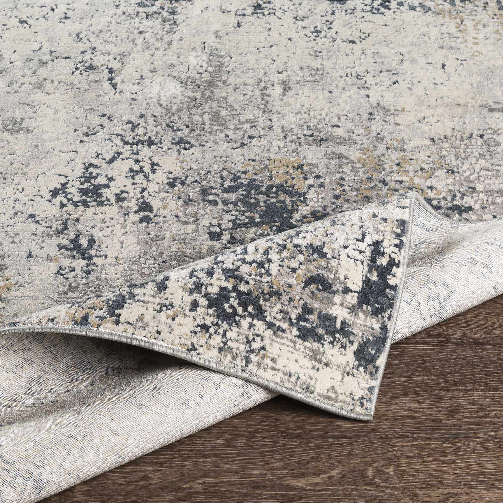 Higden Abstract Denim Blue Rug - Ornate Home