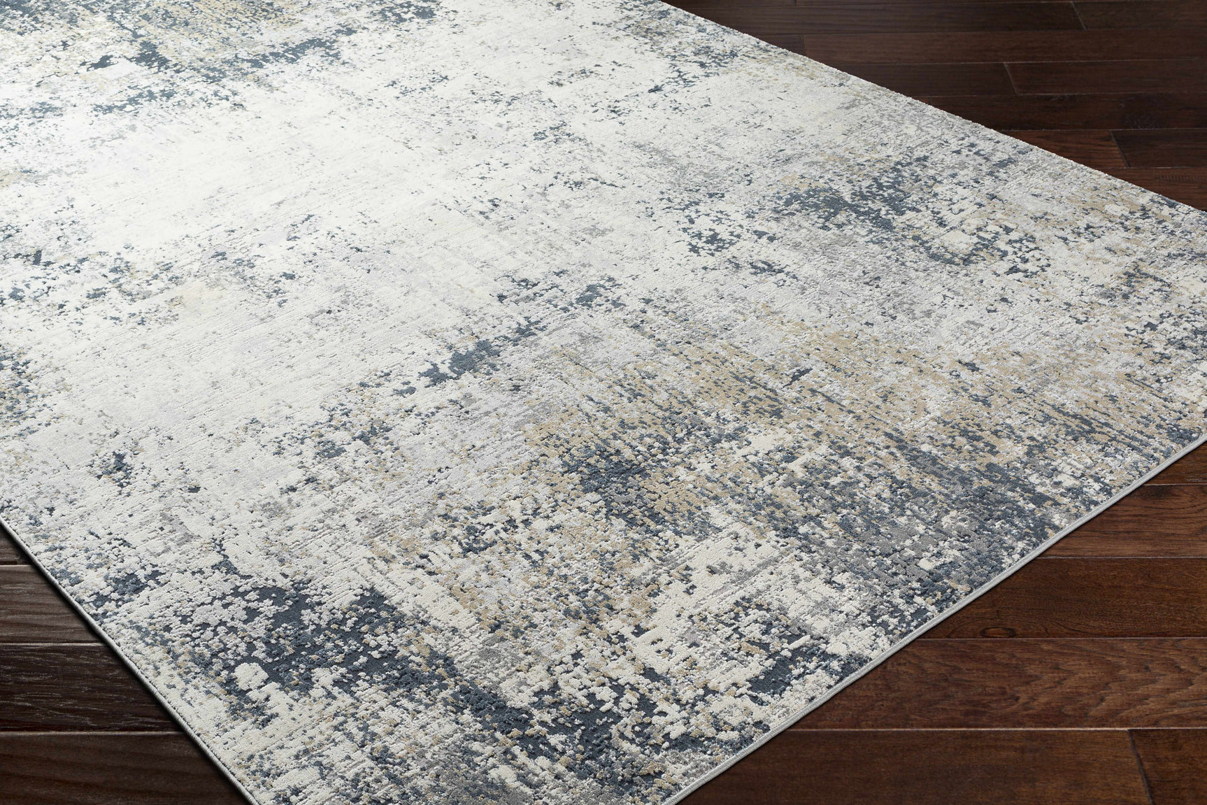 Higden Abstract Denim Blue Rug - Ornate Home