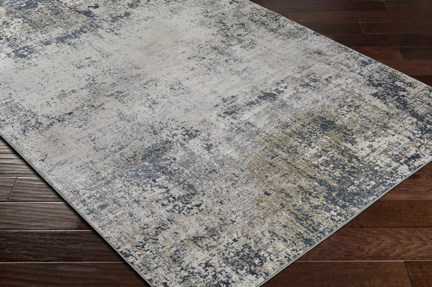 Higden Abstract Denim Blue Rug - Ornate Home