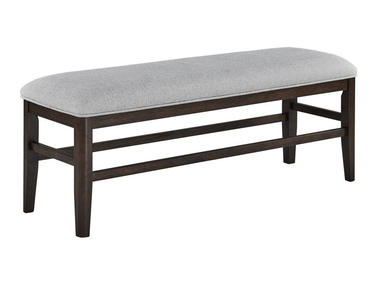 Higgins Dark Oak/Gray Bench - Ornate Home