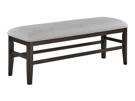 Higgins Dark Oak/Gray Bench - Ornate Home