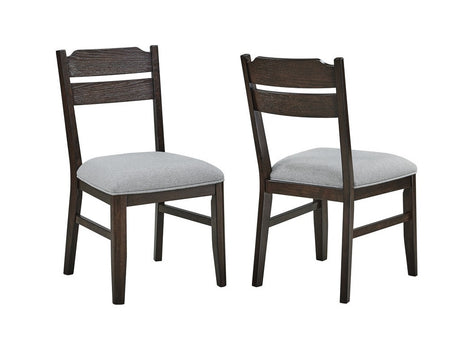 Higgins Dark Oak/Gray Dining Chair (Set of 2) - Ornate Home