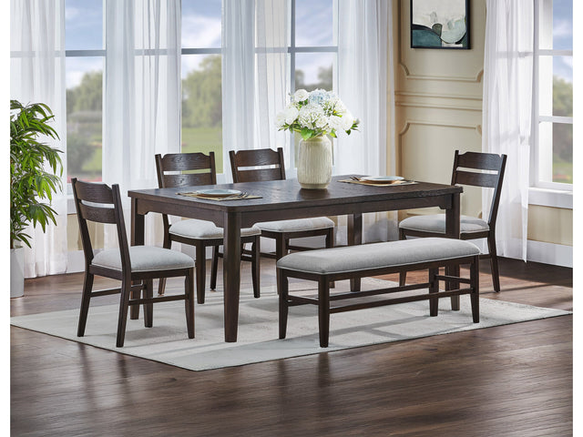 Higgins Dark Oak/Gray Dining Set - Ornate Home