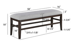 Higgins Dark Oak/Gray Dining Set - Ornate Home