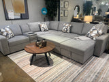 Higgsbee Flannel Sleeper Sectional Sofa - Ornate Home
