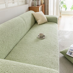 High Elastic Floral Couch Slipcover, Jacquard Stretch Non-Slip Furniture Protector - Ornate Home