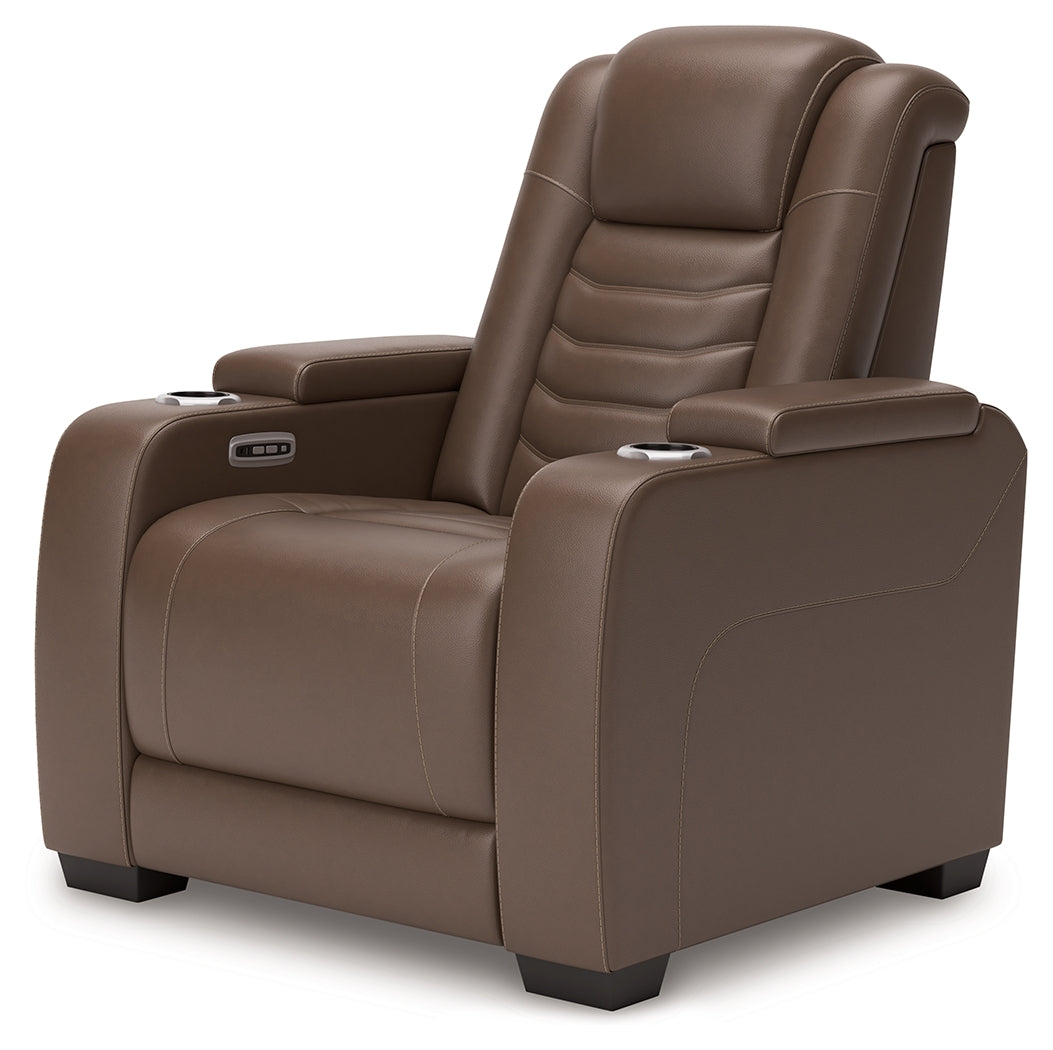 High Impact Tobacco Power Recliner - Ornate Home